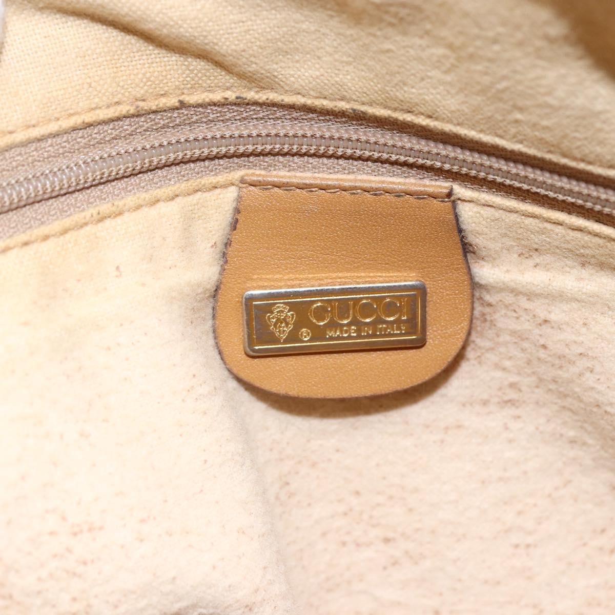 GUCCI Micro GG Supreme Shoulder Bag PVC Brown Gold 007 104 4916 Auth BA6559