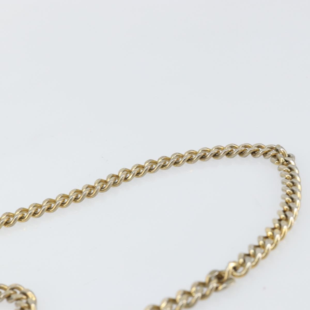 GUCCI Micro GG Canvas Chain Shoulder Bag Suede Brown Gold Auth BA6560