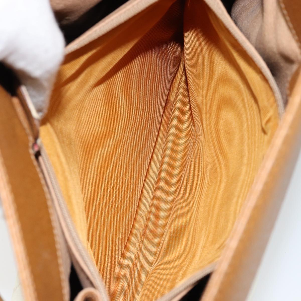 GUCCI GG Supreme Shoulder Bag PVC Beige Gold 116 02 076 Auth BA6563