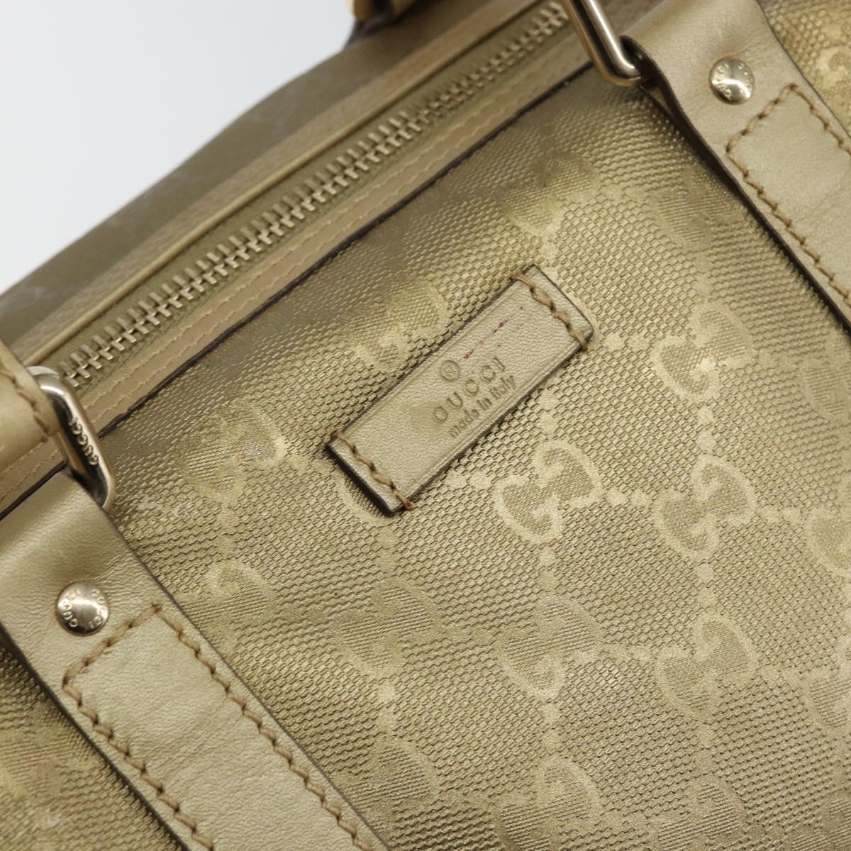 GUCCI GG Implementation Boston Bag PVC Gold 193603 Auth BA6566
