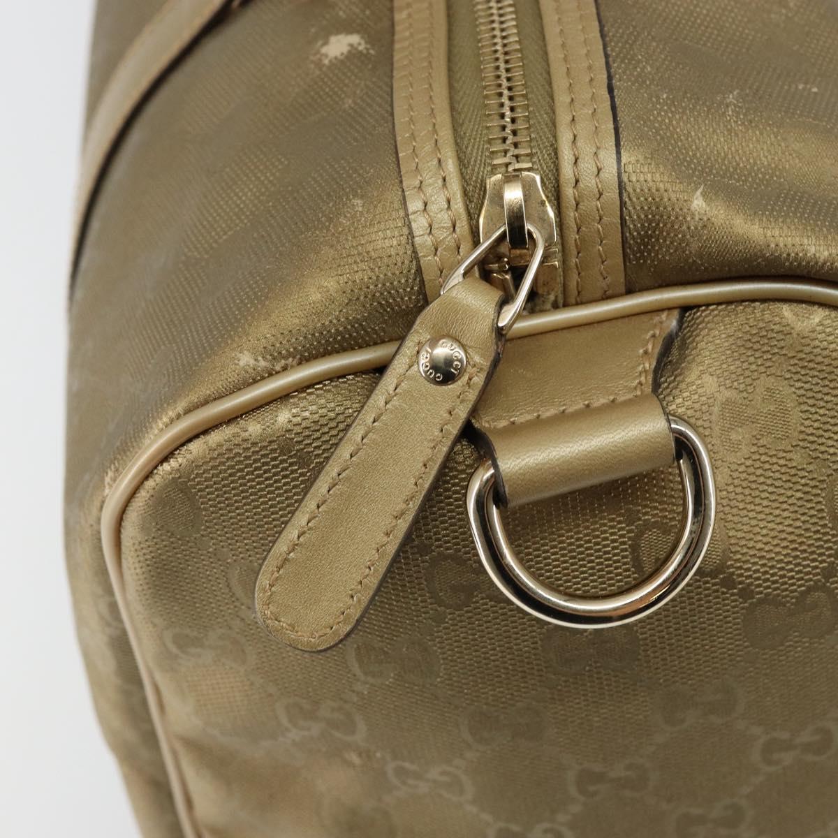 GUCCI GG Implementation Boston Bag PVC Gold 193603 Auth BA6566