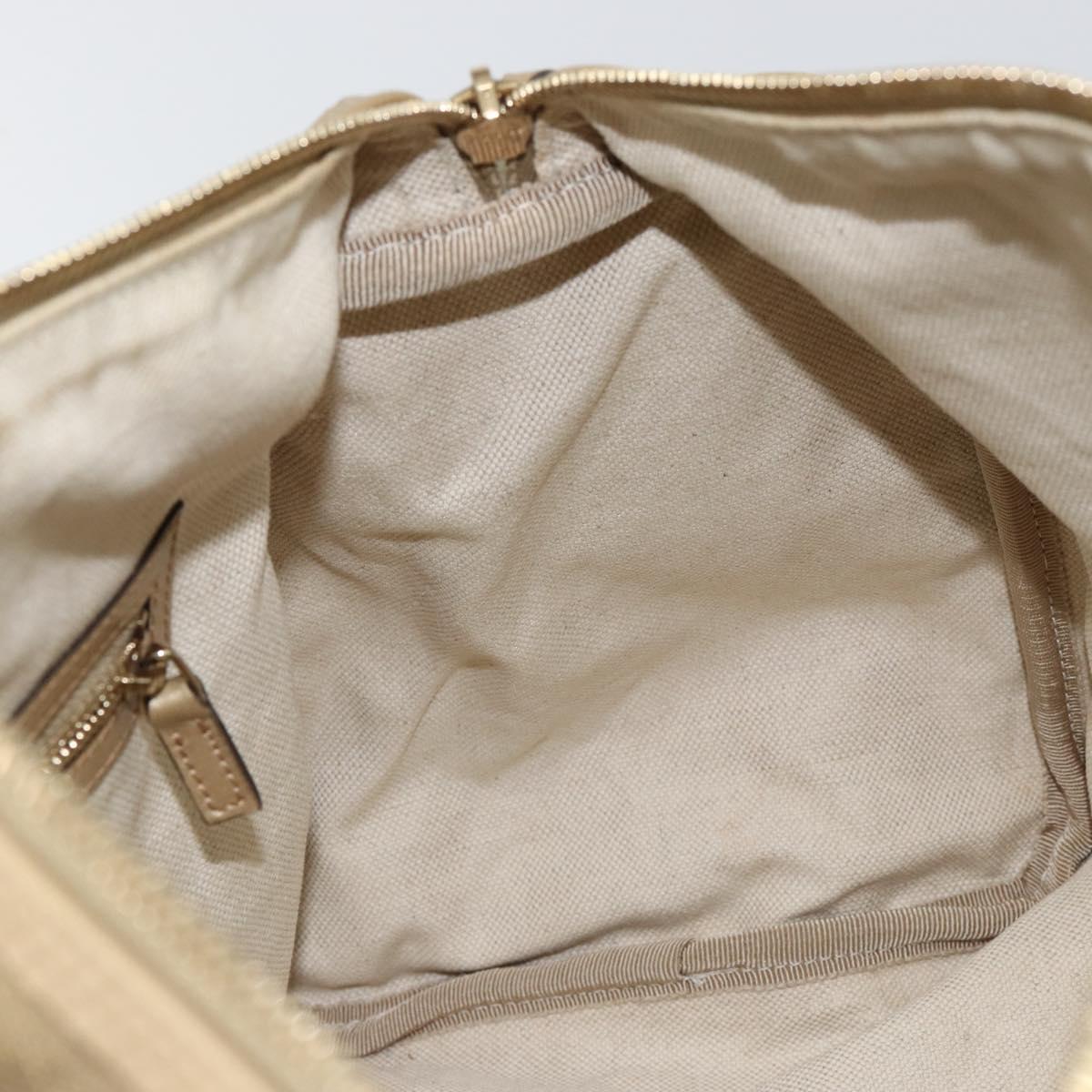 GUCCI GG Implementation Boston Bag PVC Gold 193603 Auth BA6566