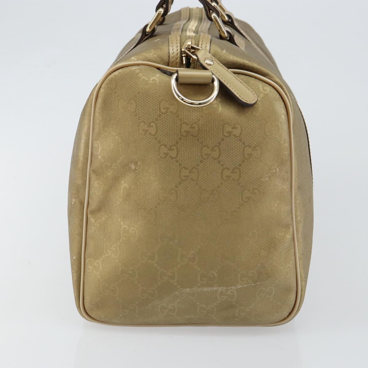 GUCCI GG Implementation Boston Bag PVC Gold 193603 Auth BA6566