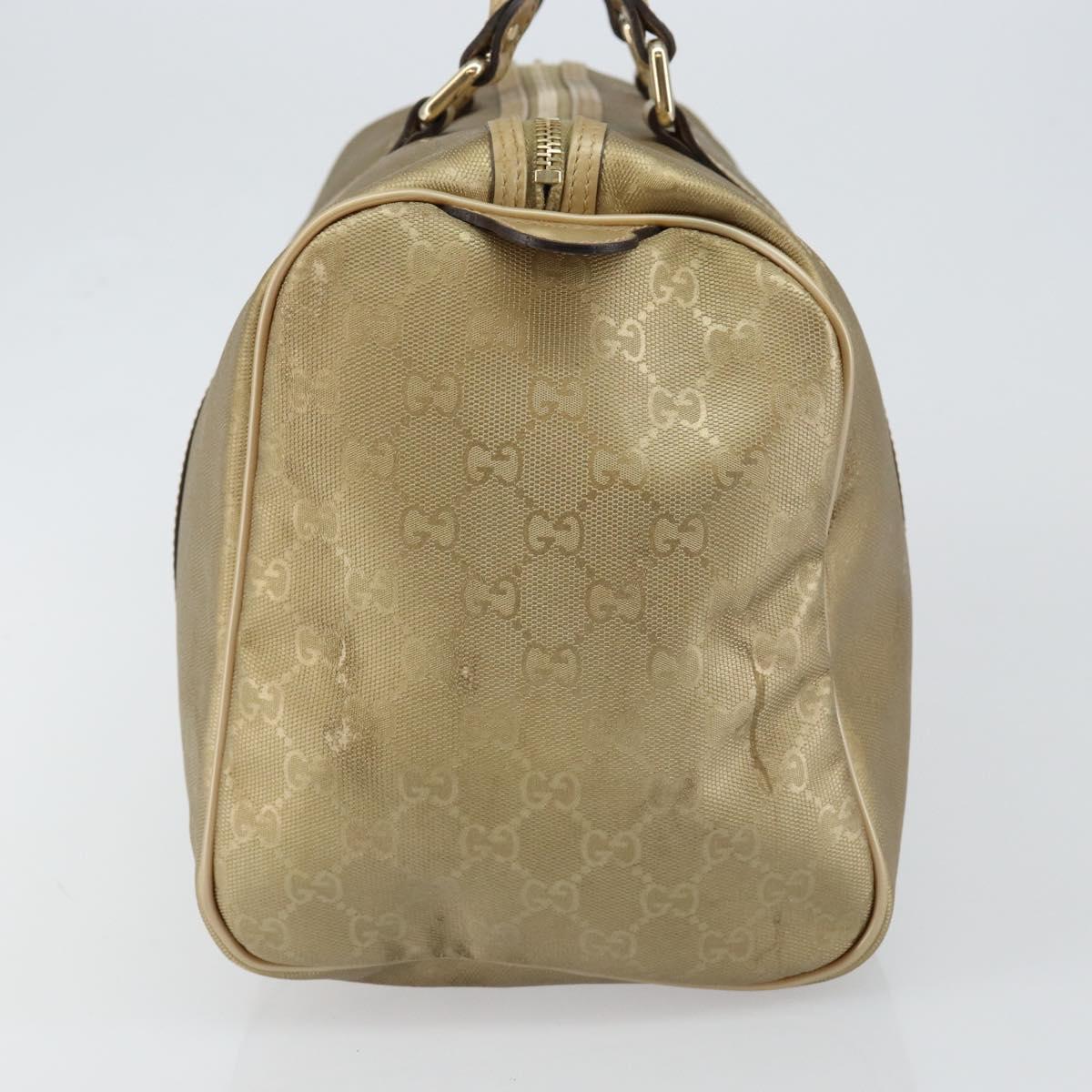 GUCCI GG Implementation Boston Bag PVC Gold 193603 Auth BA6566