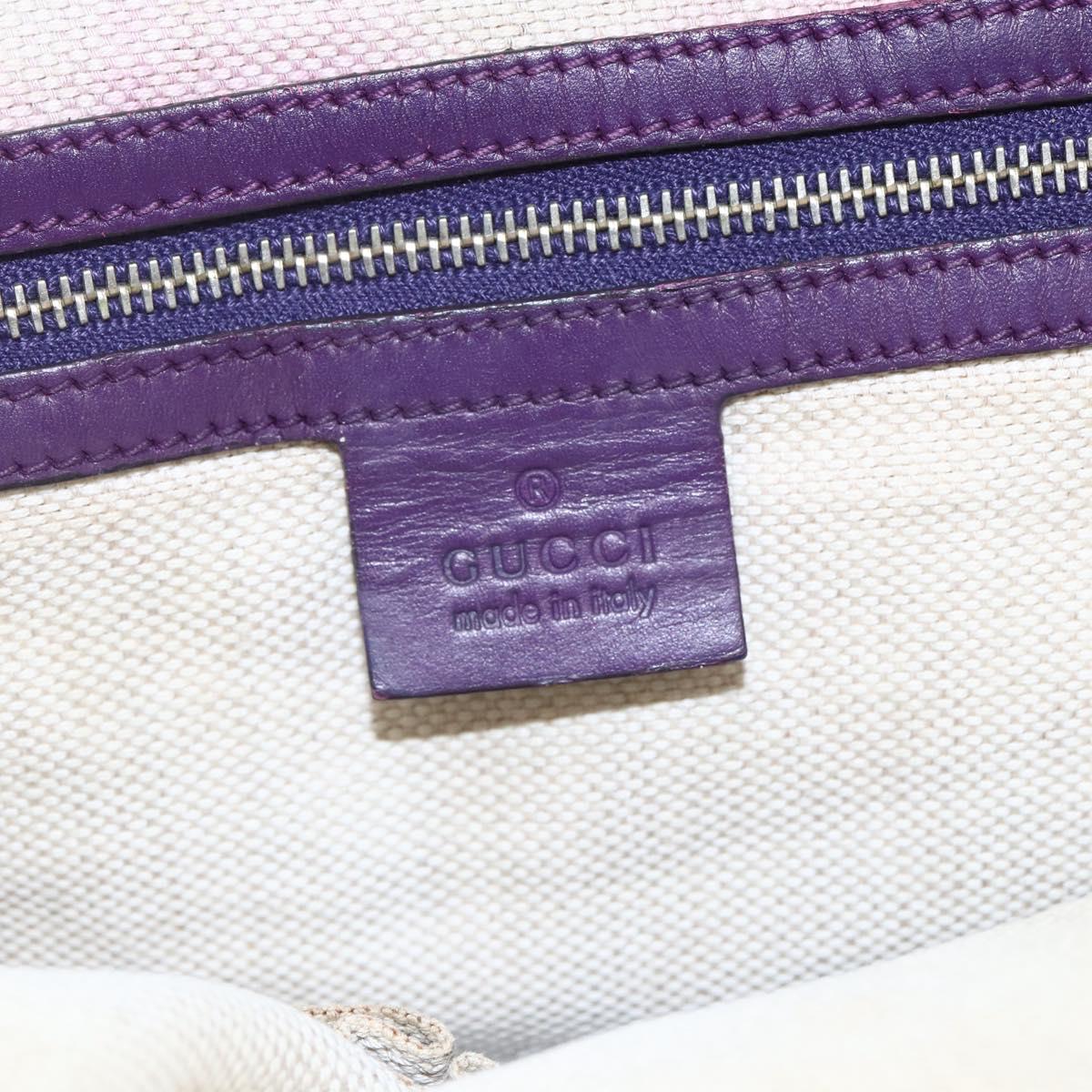 GUCCI GG Canvas Tote Bag Beige Gold 282325 Auth BA6568