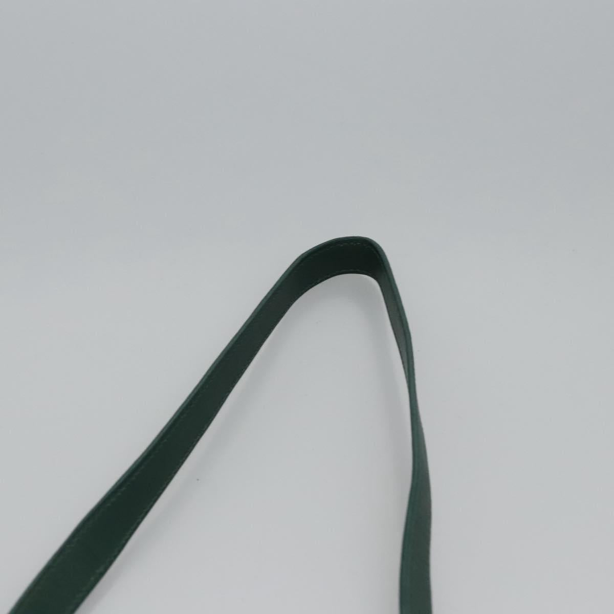 GUCCI Shoulder Bag Leather Green Gold 007 23 0114 Auth BA657