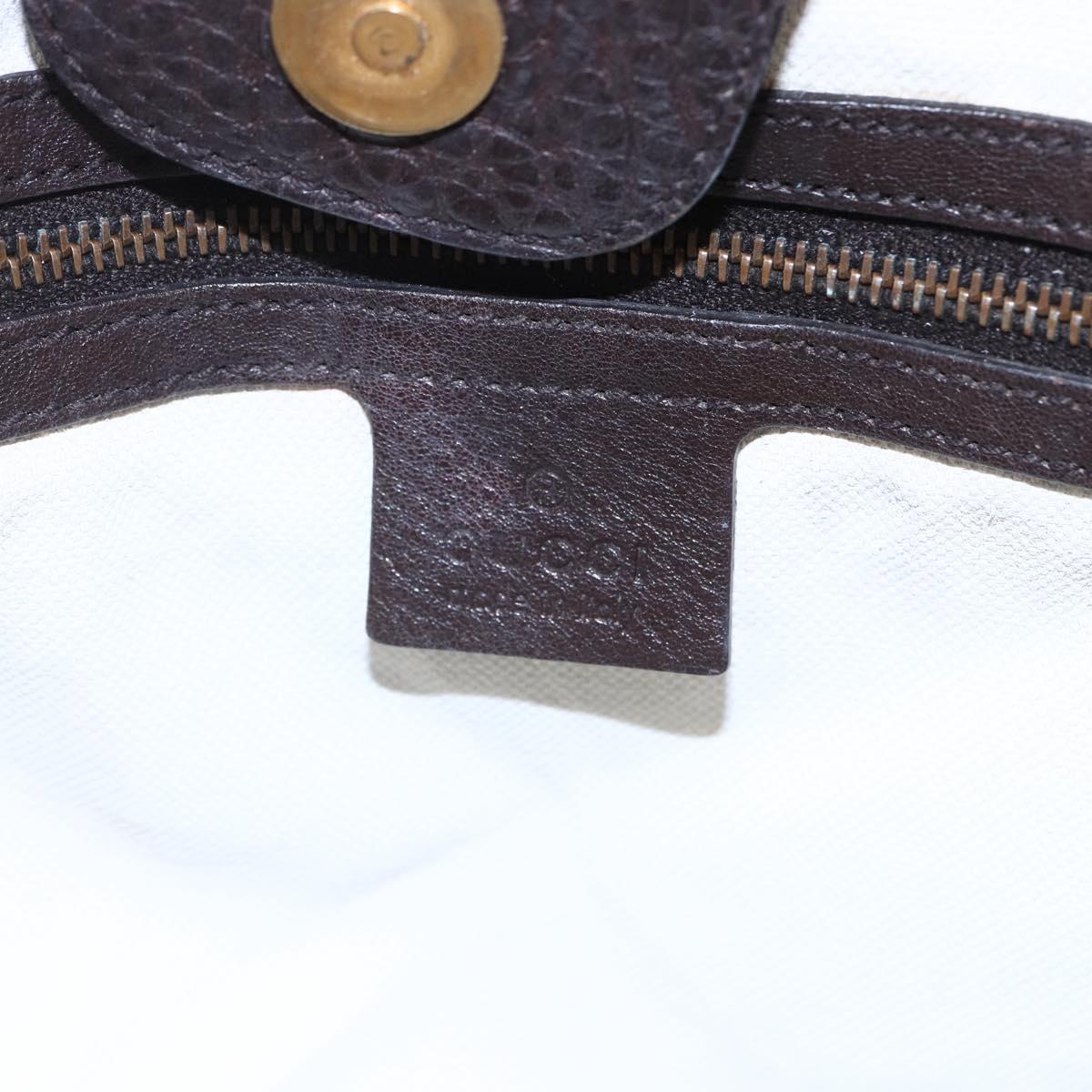 GUCCI GG Canvas Tote Bag Beige Gold 247183 Auth BA6570