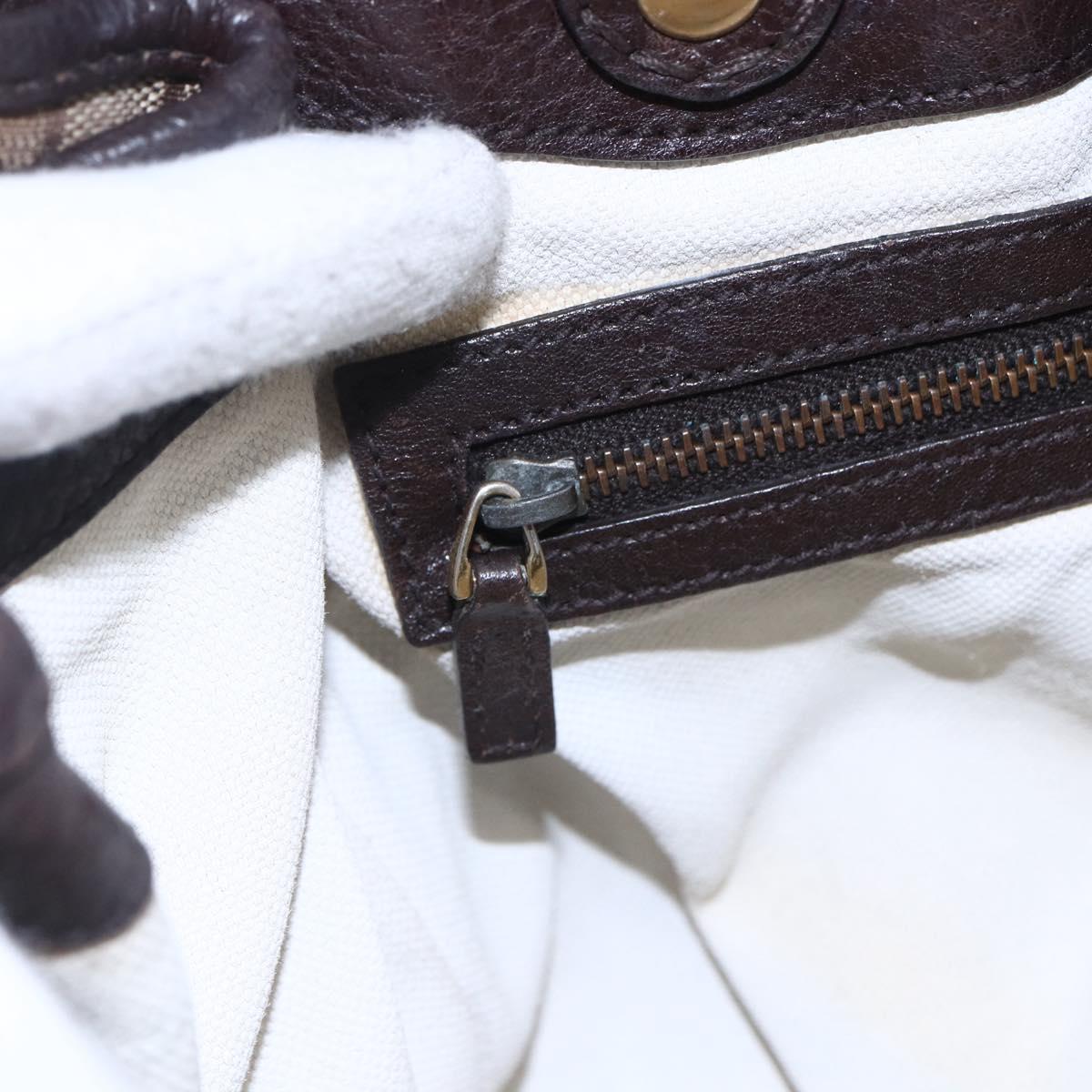 GUCCI GG Canvas Tote Bag Beige Gold 247183 Auth BA6570