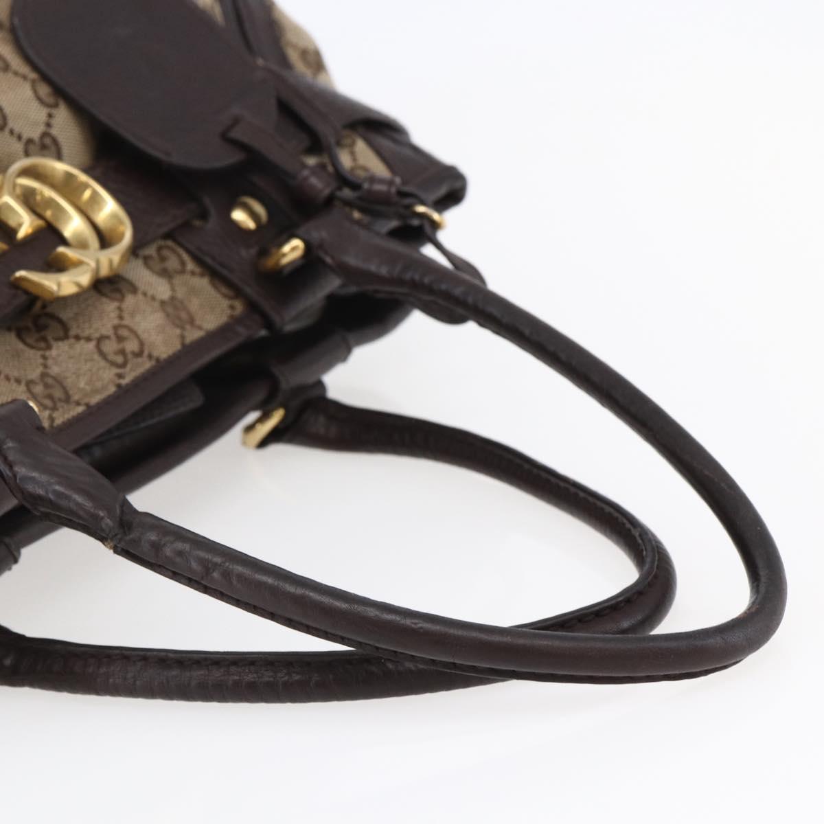 GUCCI GG Canvas Tote Bag Beige Gold 247183 Auth BA6570