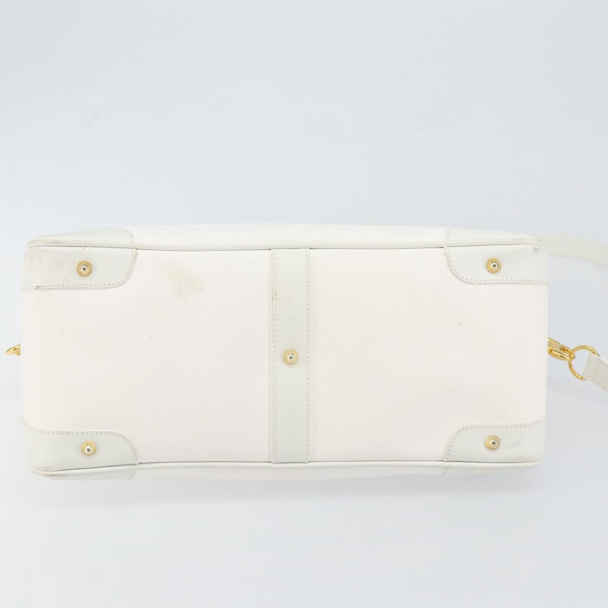 GUCCI Micro GG Supreme Boston Bag PVC 2way White Gold 002 123 0167 Auth BA6571