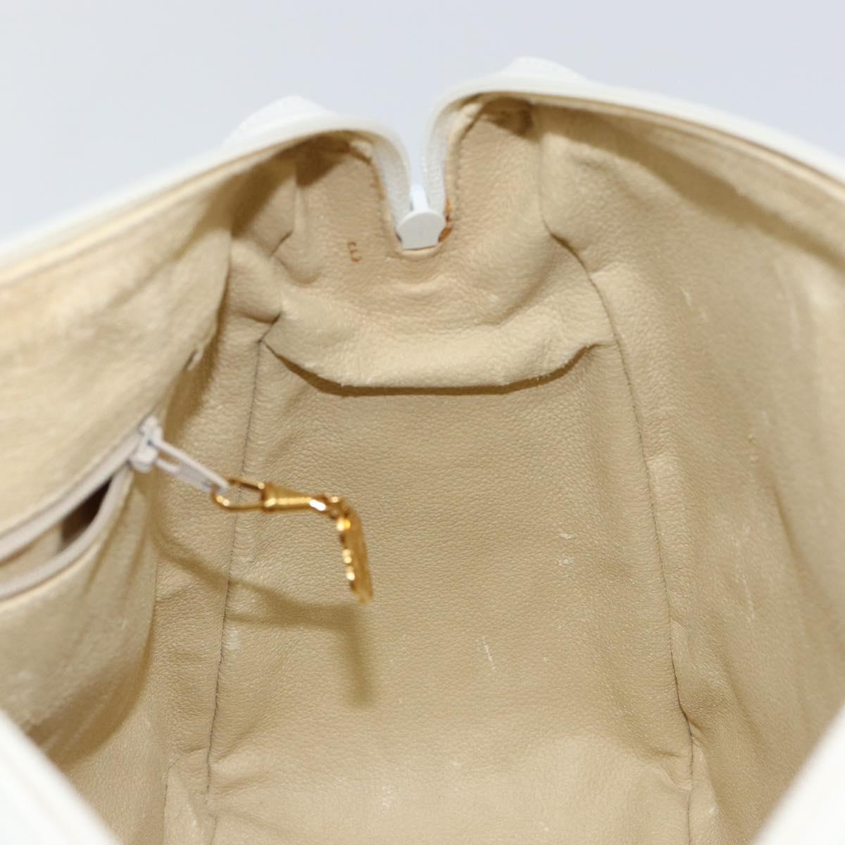 GUCCI Micro GG Supreme Boston Bag PVC 2way White Gold 002 123 0167 Auth BA6571