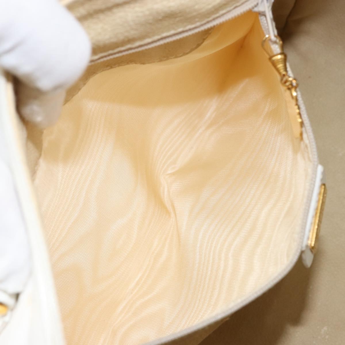 GUCCI Micro GG Supreme Boston Bag PVC 2way White Gold 002 123 0167 Auth BA6571