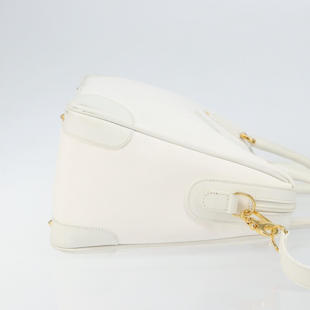 GUCCI Micro GG Supreme Boston Bag PVC 2way White Gold 002 123 0167 Auth BA6571