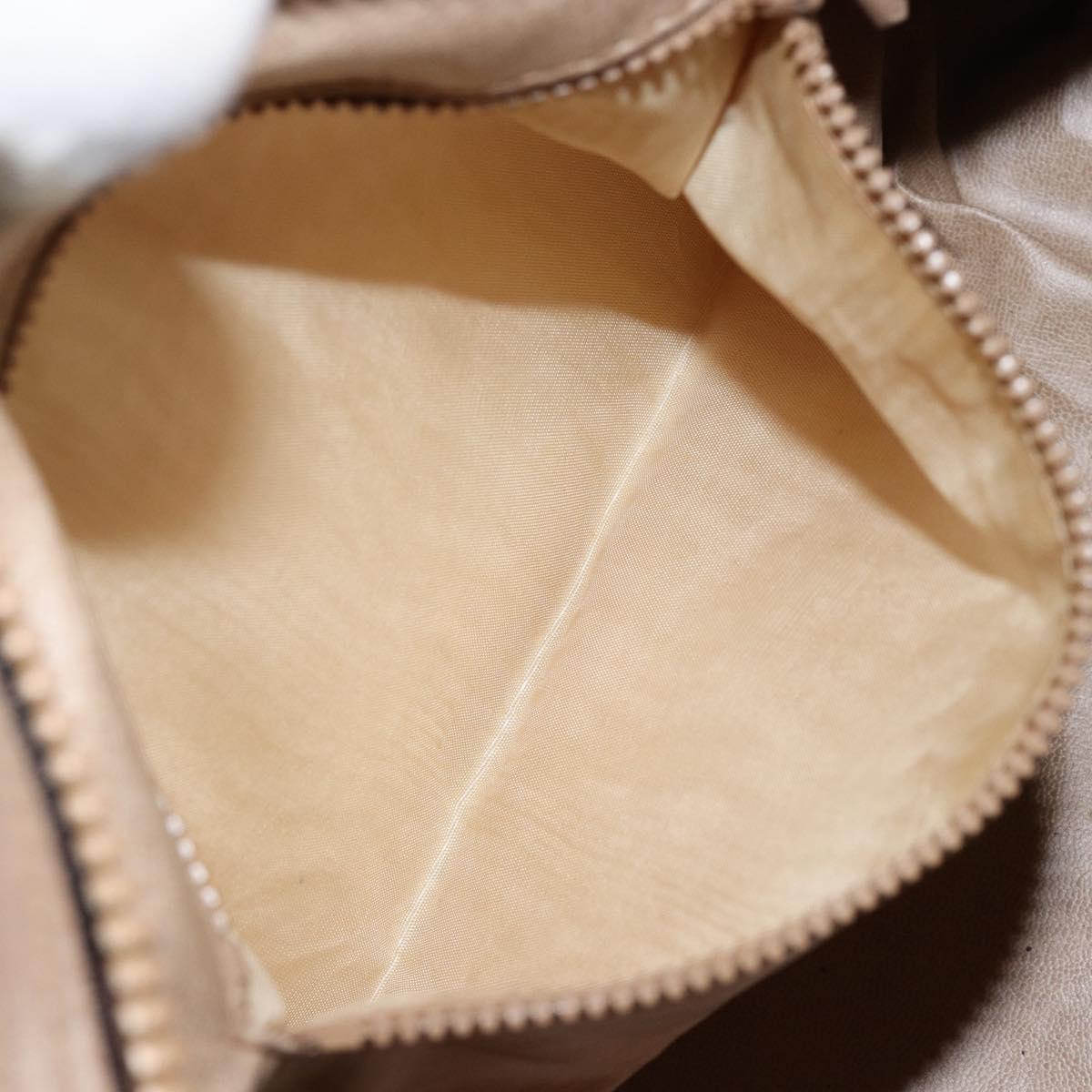 CELINE C Sulky Boston Bag PVC Beige Gold Auth BA6572