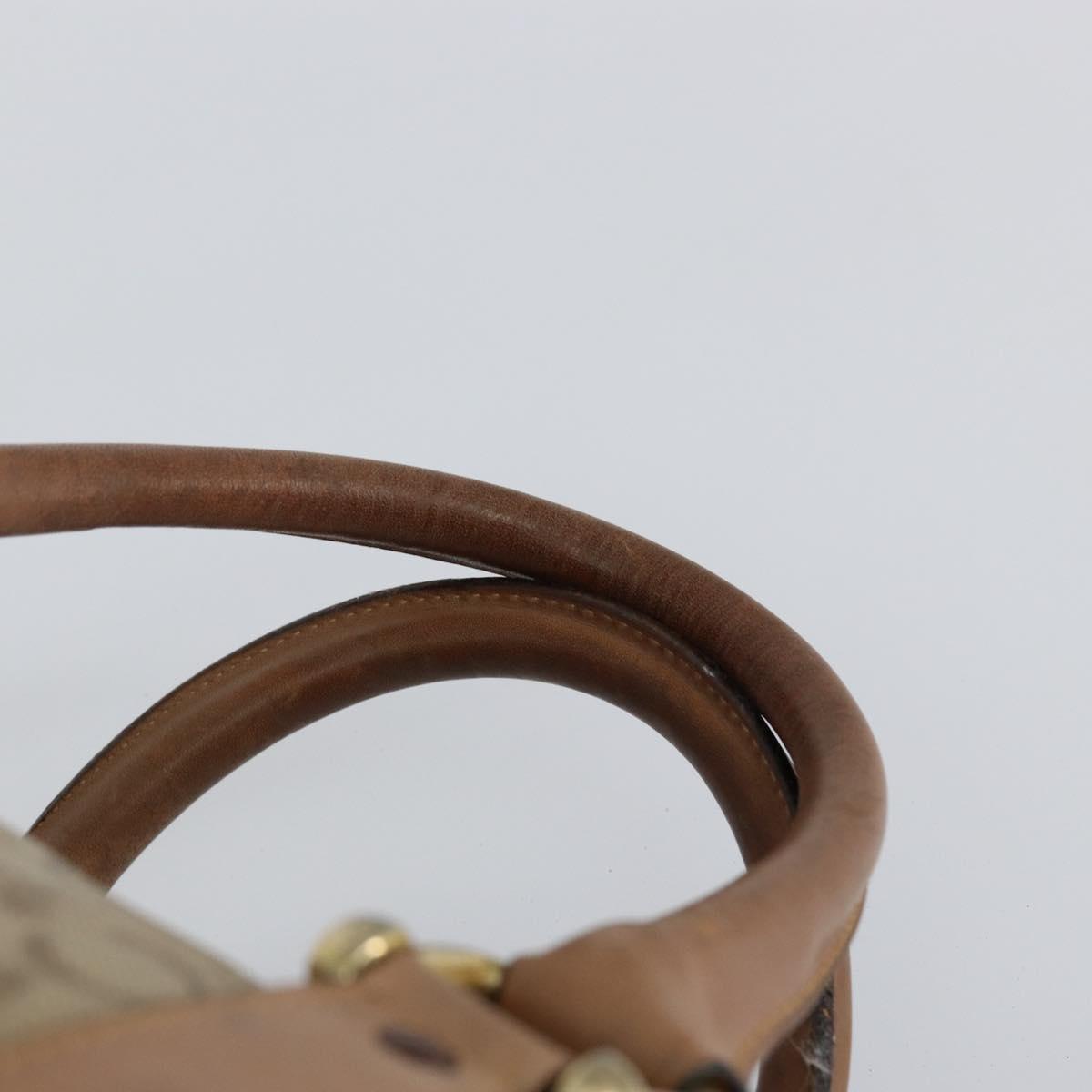 CELINE C Sulky Boston Bag PVC Beige Gold Auth BA6572