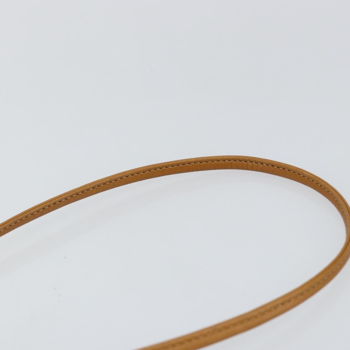 CELINE Shoulder Bag Leather Navy Gold Auth BA6575