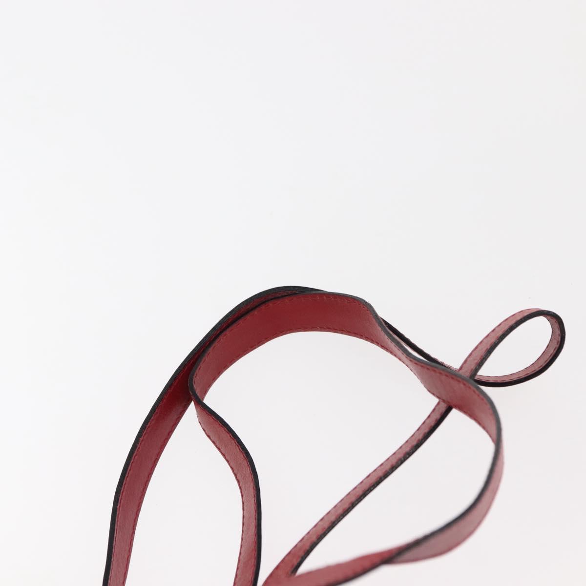 Salvatore Ferragamo Backpack Suede Red Gold Auth BA6583