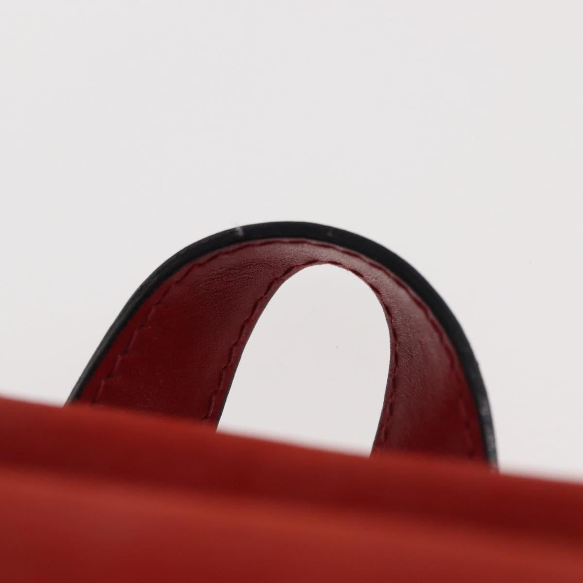 Salvatore Ferragamo Backpack Suede Red Gold Auth BA6583