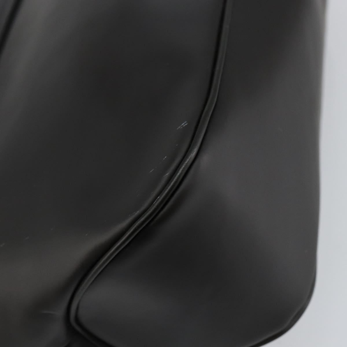 Salvatore Ferragamo Vala Shoulder Bag Leather Black Silver Auth BA6586