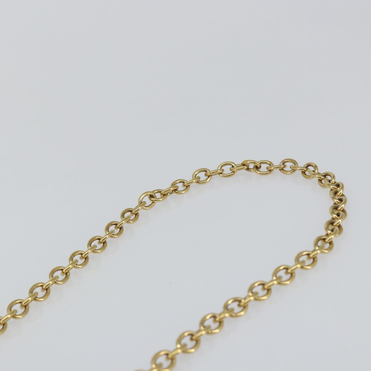 Salvatore Ferragamo Chain Vala Shoulder Bag Enamel Orange Gold Auth BA6593