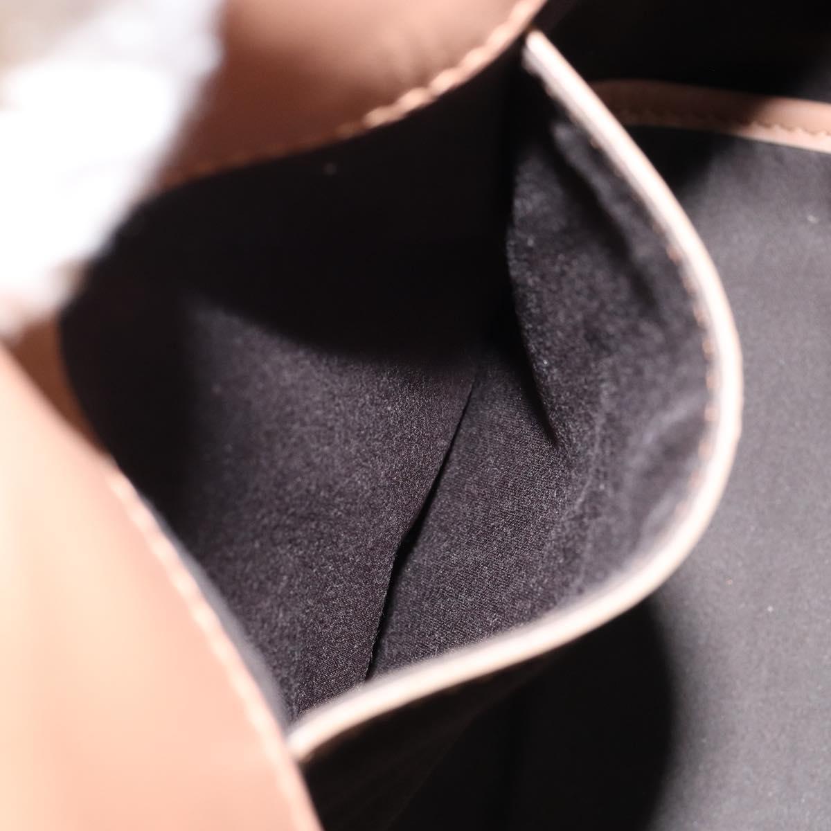 Chloe Bailey Hand Bag Leather 2way Orange Gold Auth BA6594