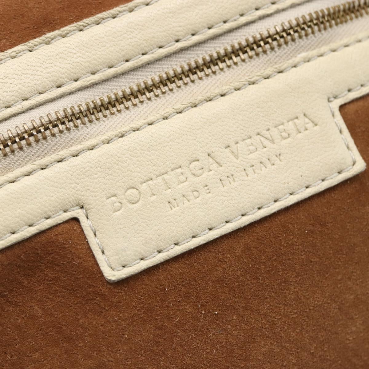 BOTTEGA VENETA Shoulder Bag Leather Beige Gold Auth BA6598