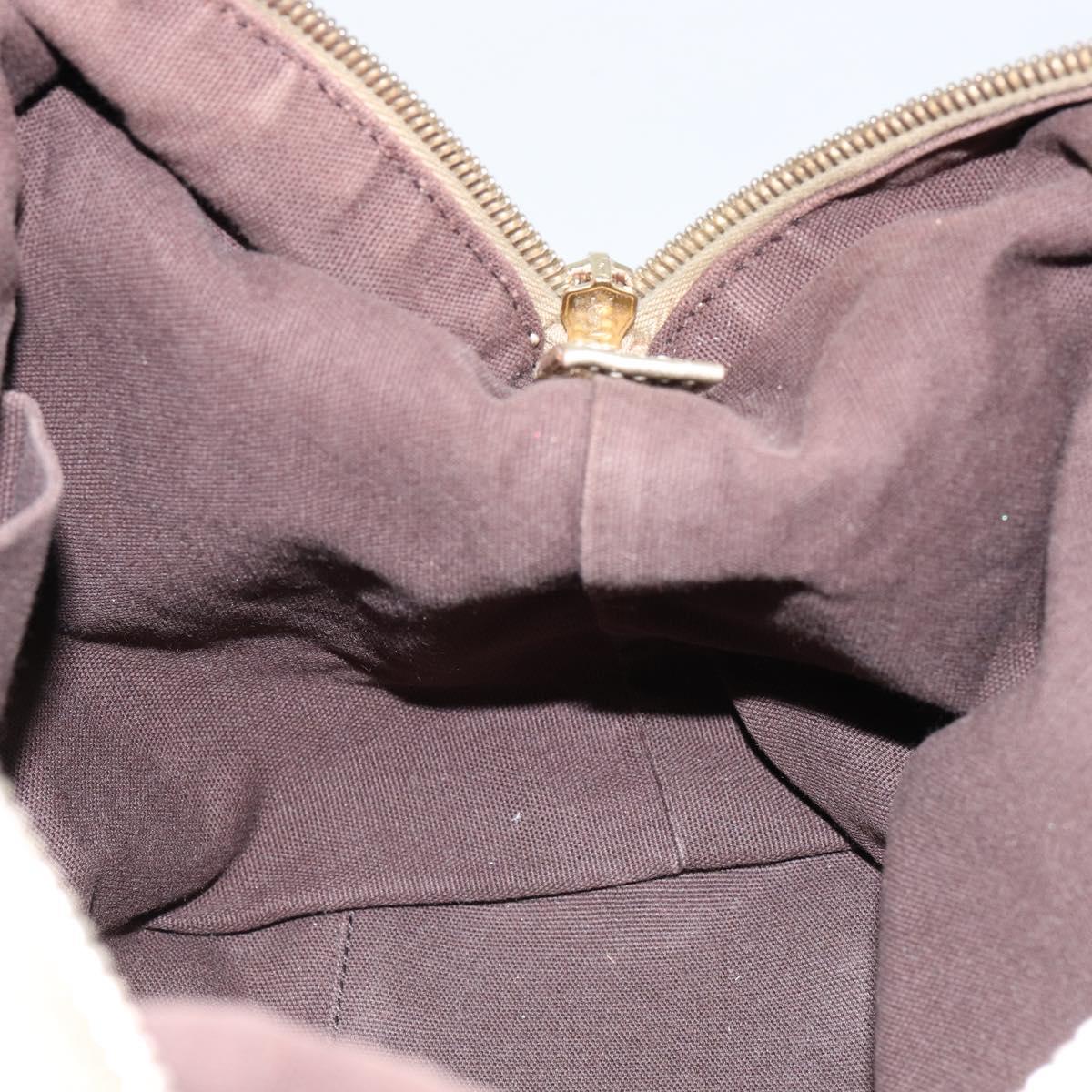 SAINT LAURENT Easy Mini Boston Bag Leather Gold Auth BA6609