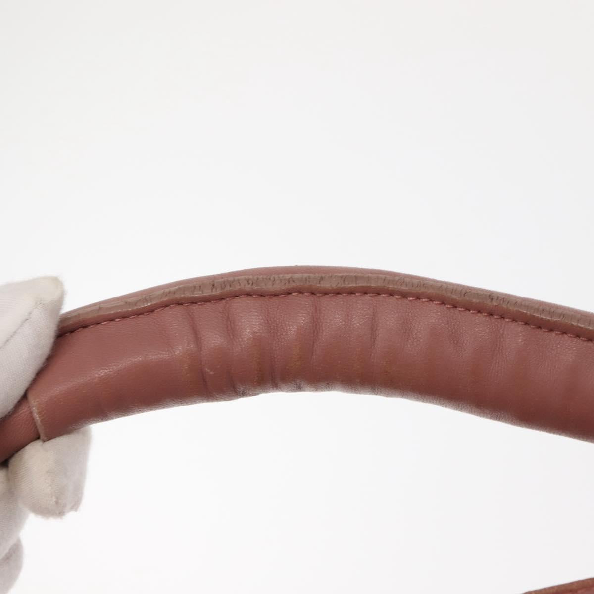 Jimmy Choo Star Studs Shoulder Bag Leather Pink Silver Auth BA6611