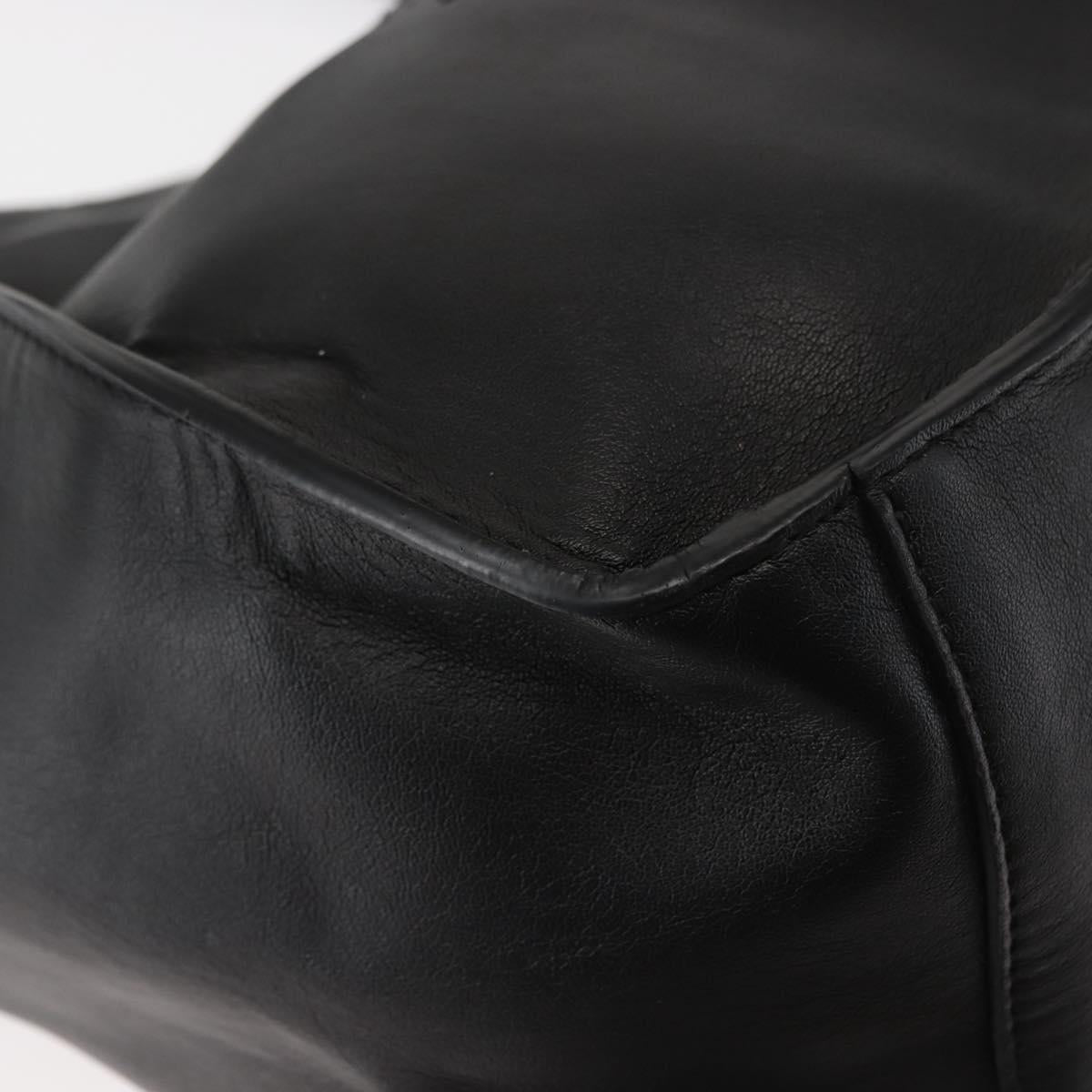 Stella MacCartney Stella logo Tote Bag polyester Black Gold Auth BA6613