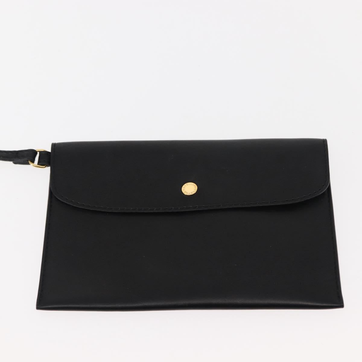 Stella MacCartney Stella logo Tote Bag polyester Black Gold Auth BA6613