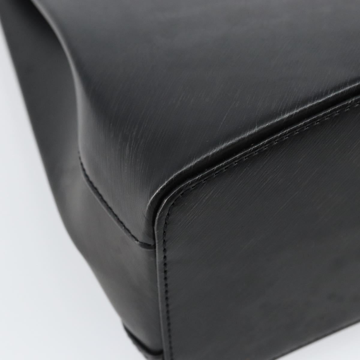 CARTIER Trinity Hand Bag Leather Black Gold Auth BA6619