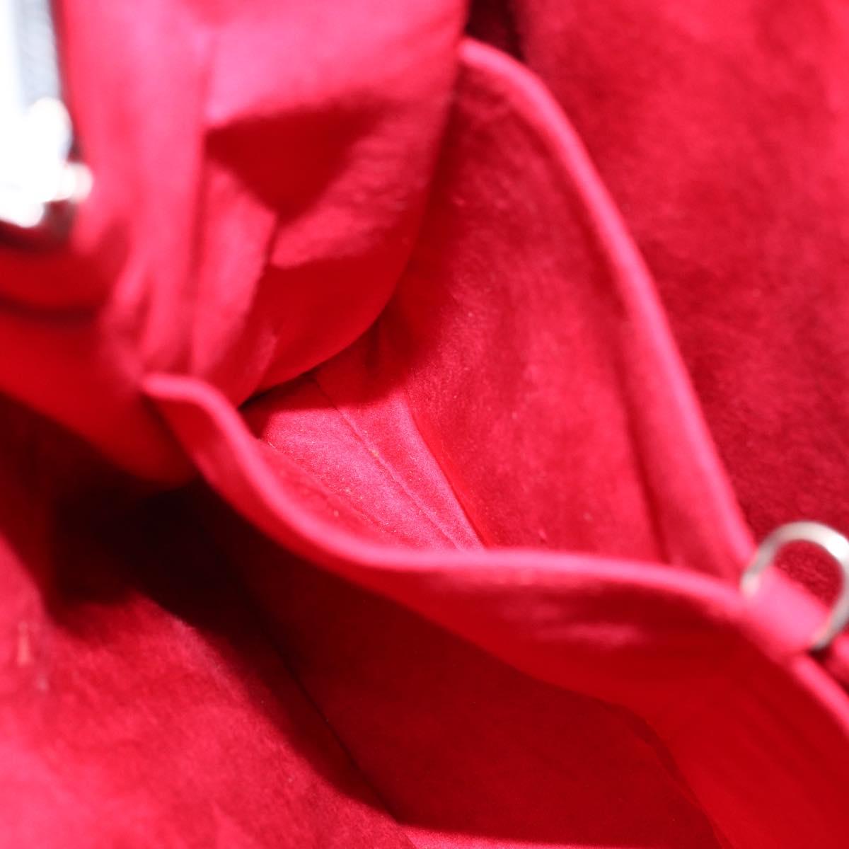 CARTIER Trinity Hand Bag Leather Black Gold Auth BA6619