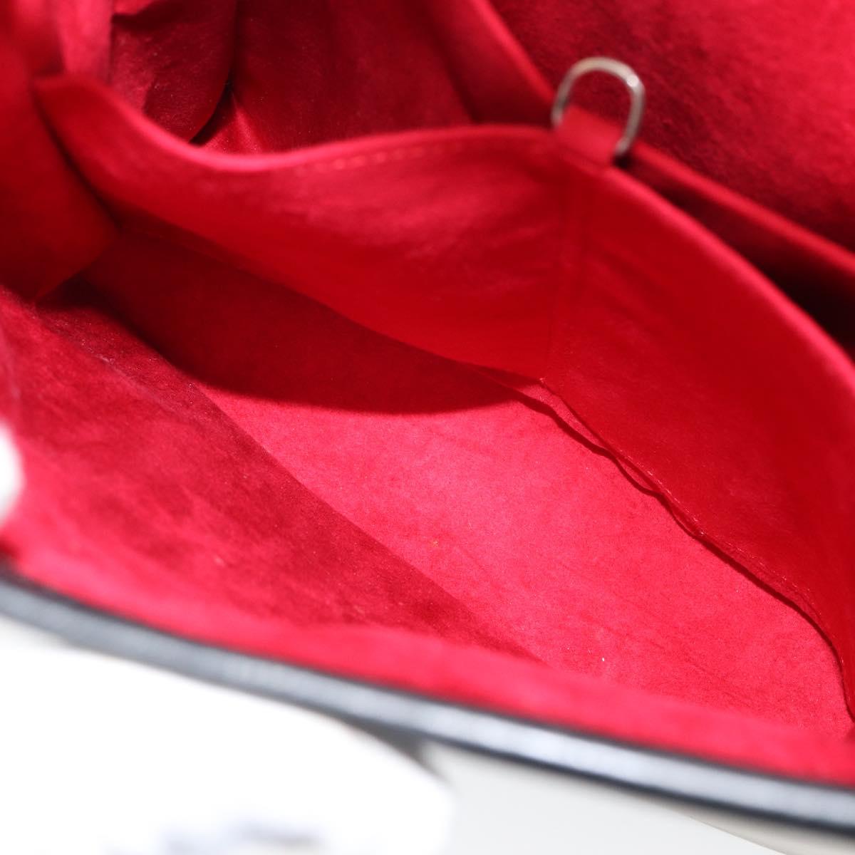 CARTIER Trinity Hand Bag Leather Black Gold Auth BA6619