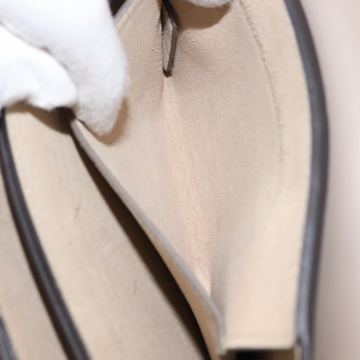 Chloe Fay Shoulder Bag Suede Leather Beige Gold Auth BA6627