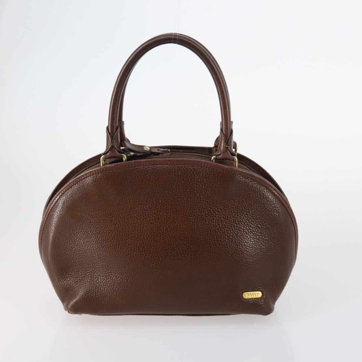 BALLY Hand Bag Leather 3Set Brown Black Bordeaux Auth BA6632