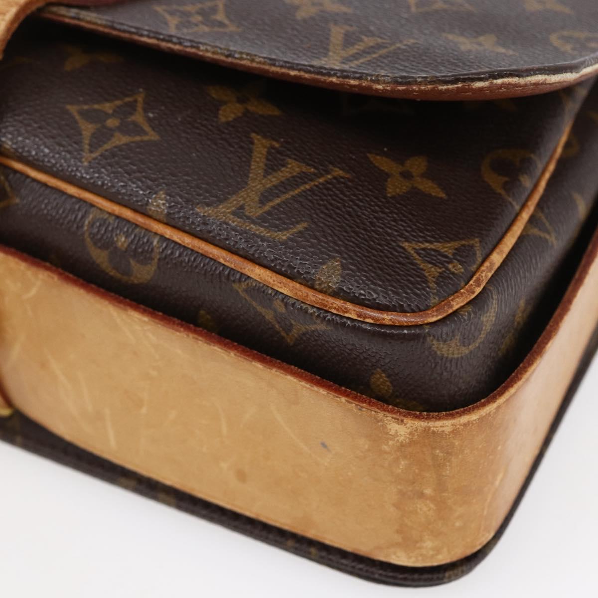 LOUIS VUITTON Monogram Cartouchiere GM Shoulder Bag M51252 LV Auth BA6637