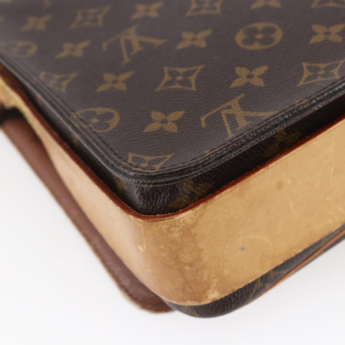 LOUIS VUITTON Monogram Cartouchiere GM Shoulder Bag M51252 LV Auth BA6637