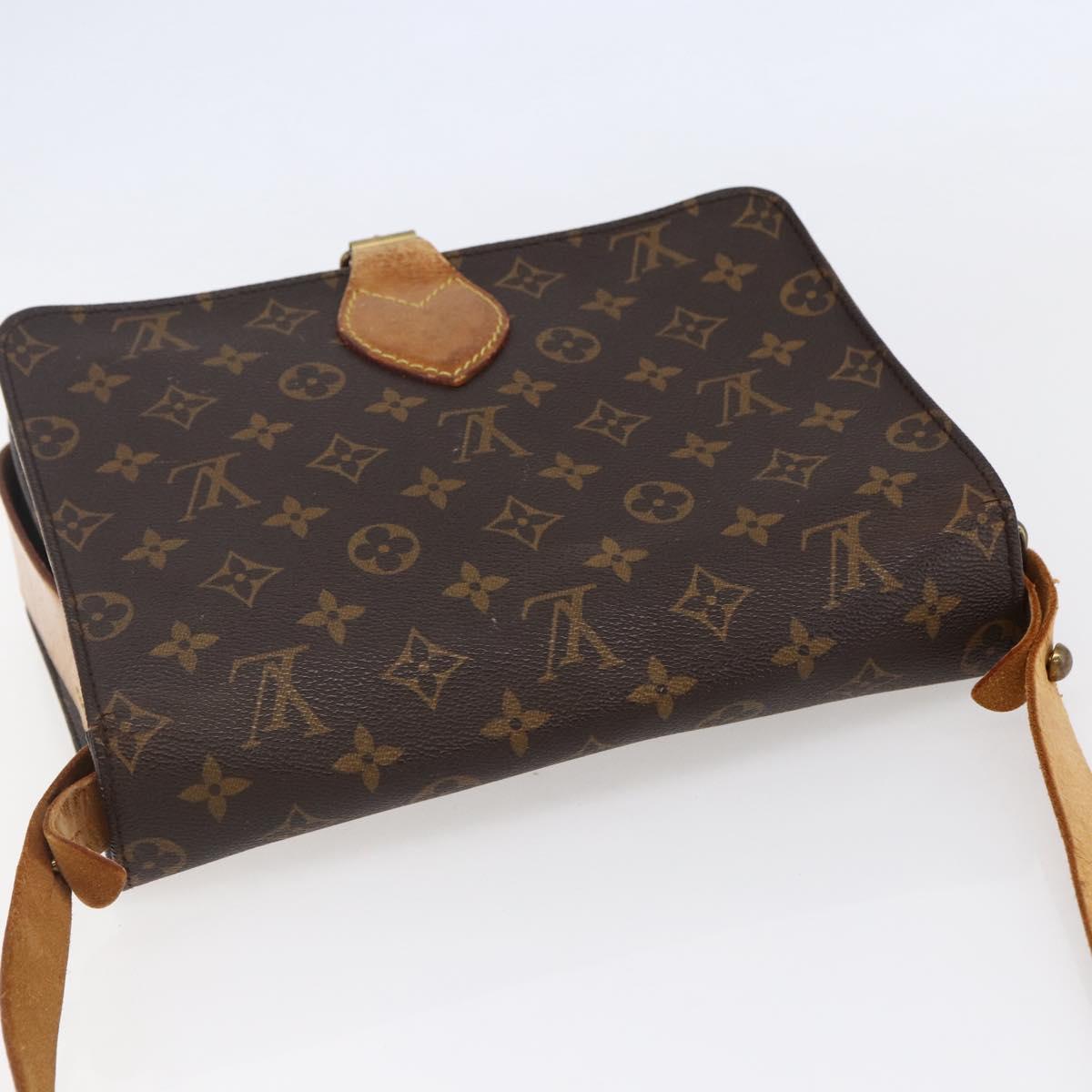 LOUIS VUITTON Monogram Cartouchiere GM Shoulder Bag M51252 LV Auth BA6637