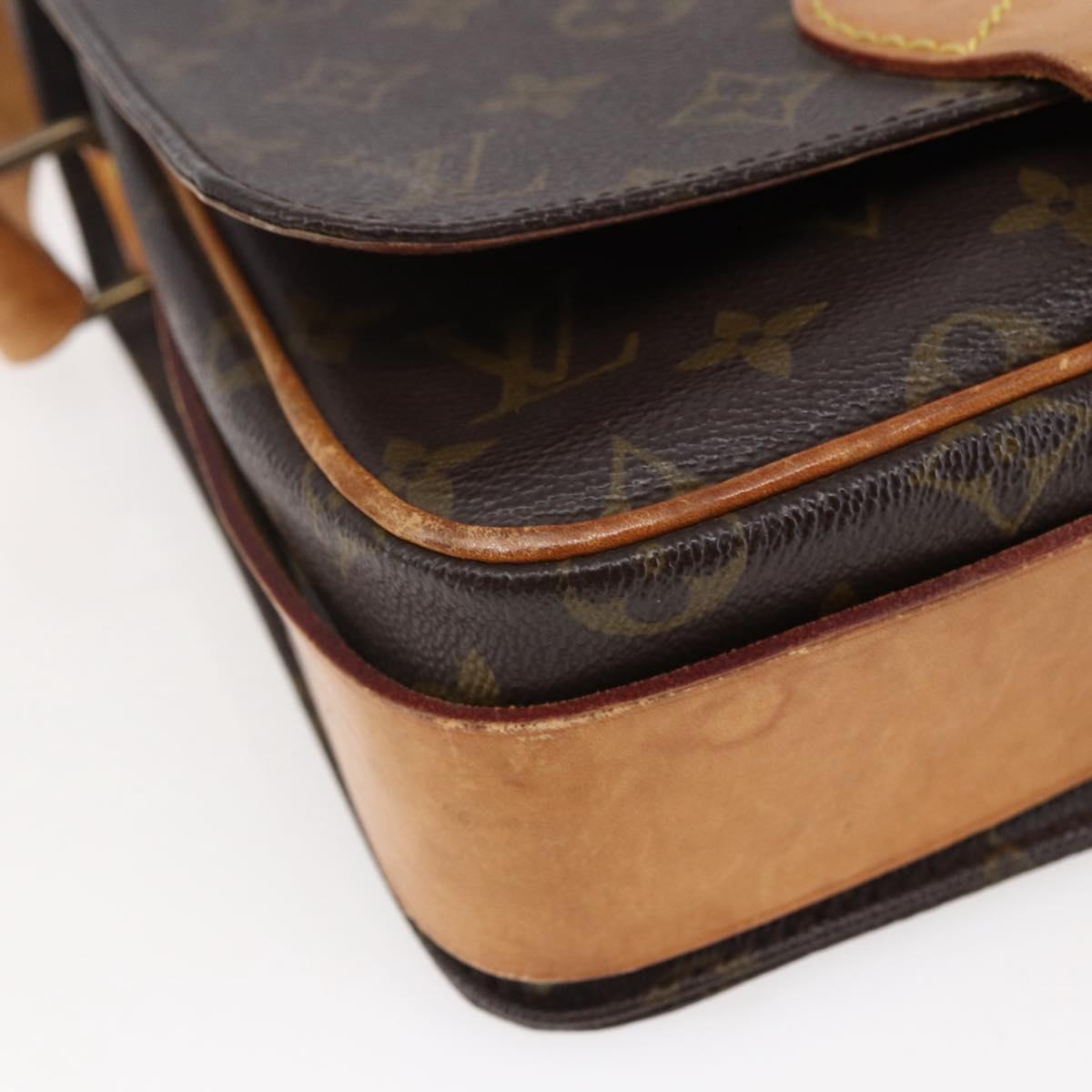 LOUIS VUITTON Monogram Cartouchiere MM Shoulder Bag M51253 LV Auth BA6638