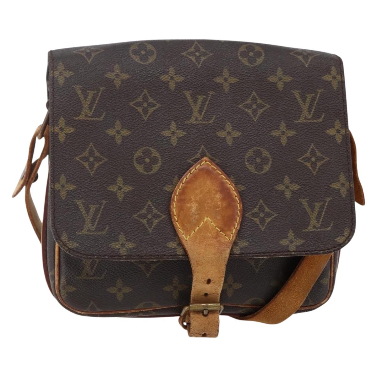 LOUIS VUITTON Monogram Cartouchiere MM Shoulder Bag M51253 LV Auth BA6642