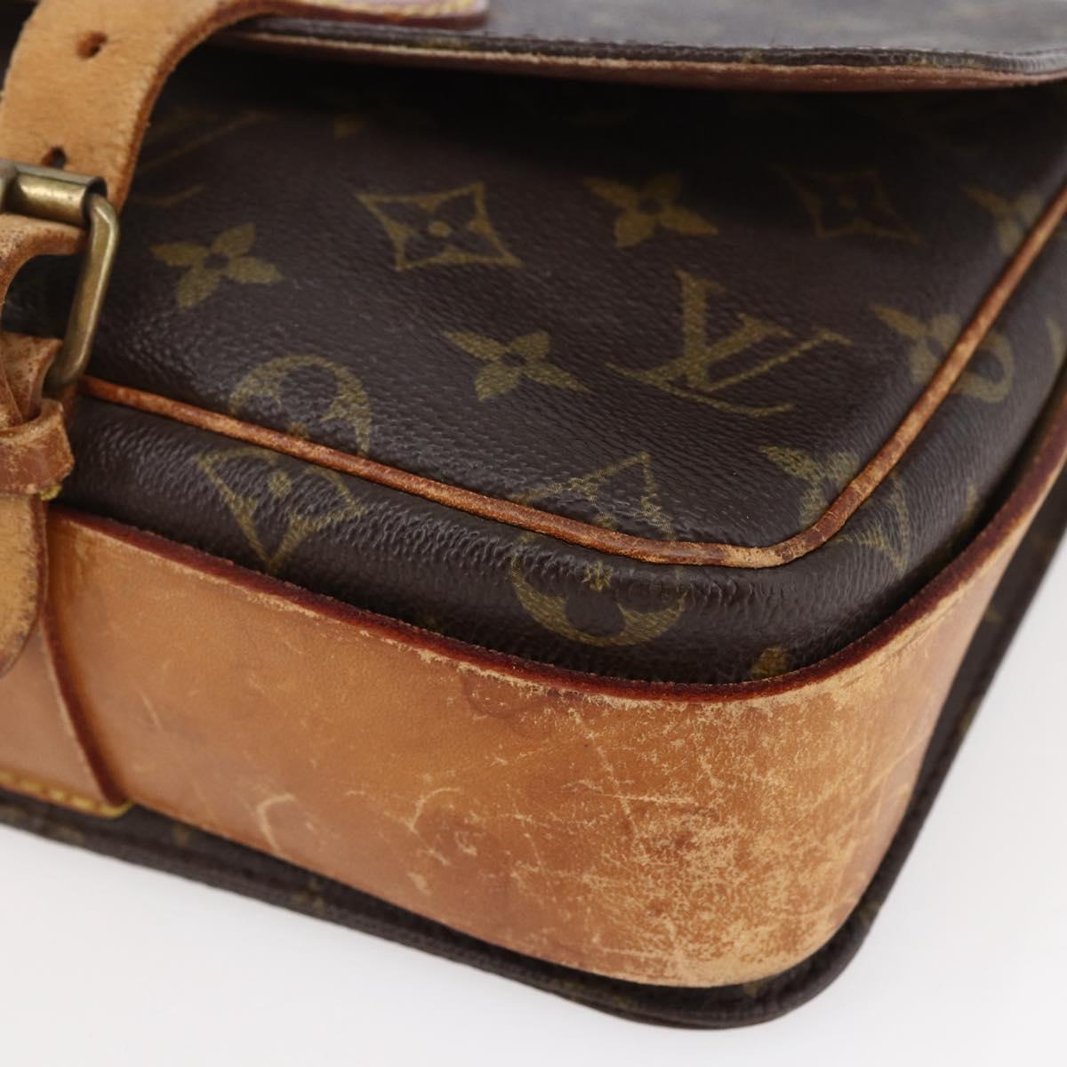 LOUIS VUITTON Monogram Cartouchiere MM Shoulder Bag M51253 LV Auth BA6642