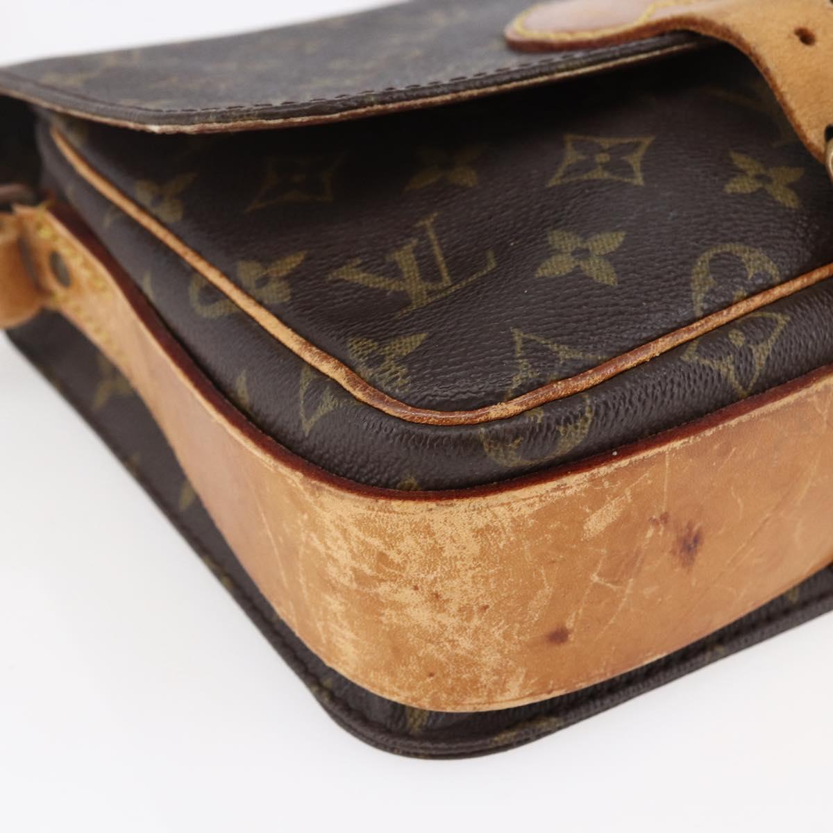 LOUIS VUITTON Monogram Cartouchiere MM Shoulder Bag M51253 LV Auth BA6642