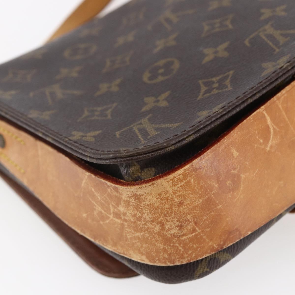 LOUIS VUITTON Monogram Cartouchiere MM Shoulder Bag M51253 LV Auth BA6642