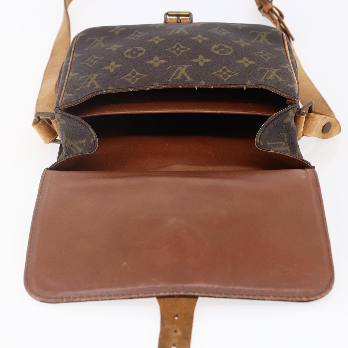 LOUIS VUITTON Monogram Cartouchiere MM Shoulder Bag M51253 LV Auth BA6642