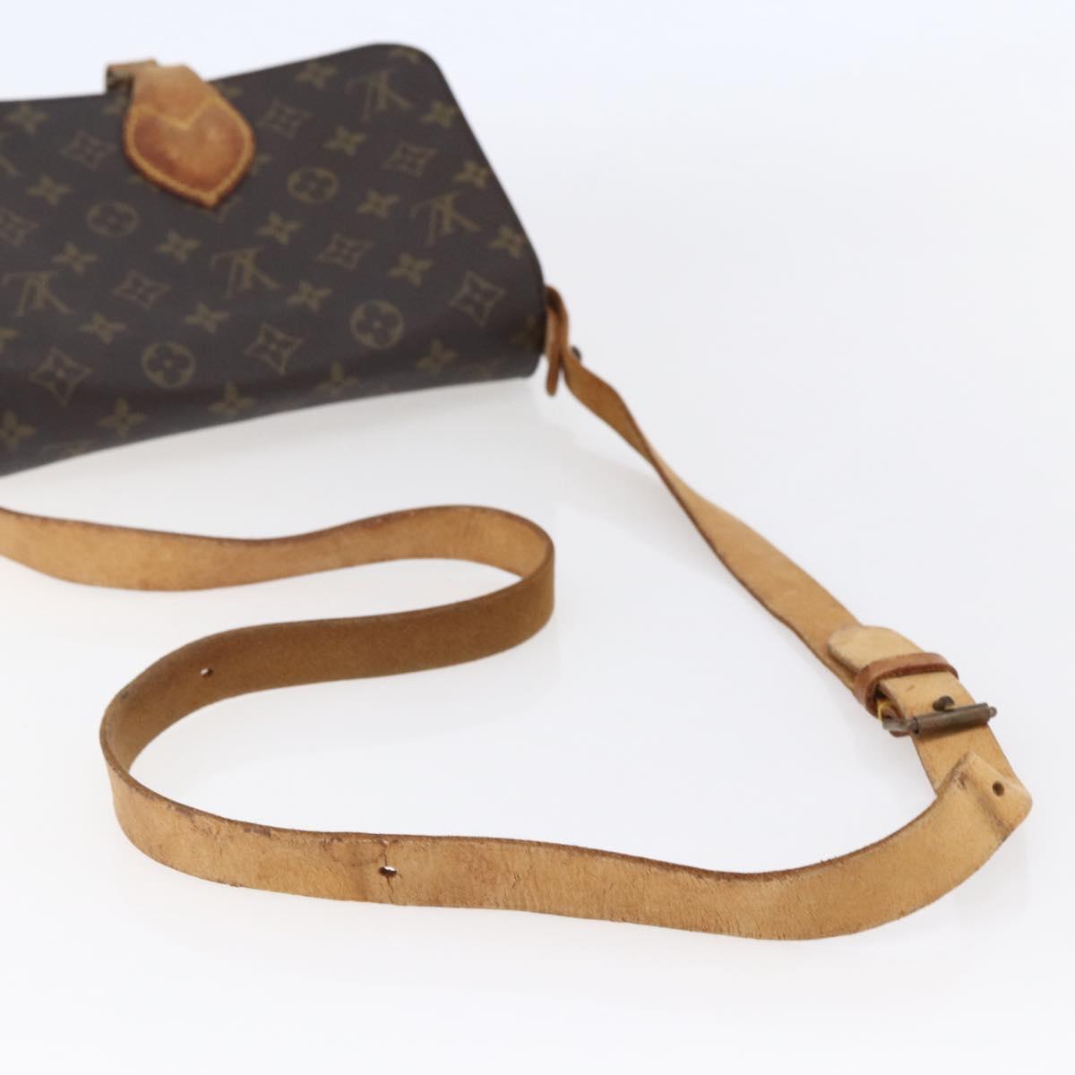 LOUIS VUITTON Monogram Cartouchiere MM Shoulder Bag M51253 LV Auth BA6642