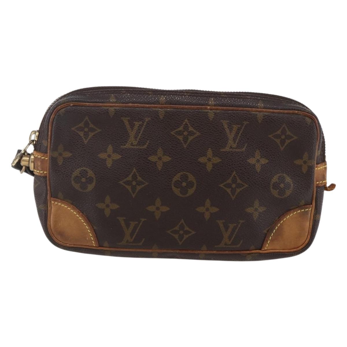 LOUIS VUITTON Monogram Marly Dragonne PM Clutch Bag M51827 LV Auth BA6644