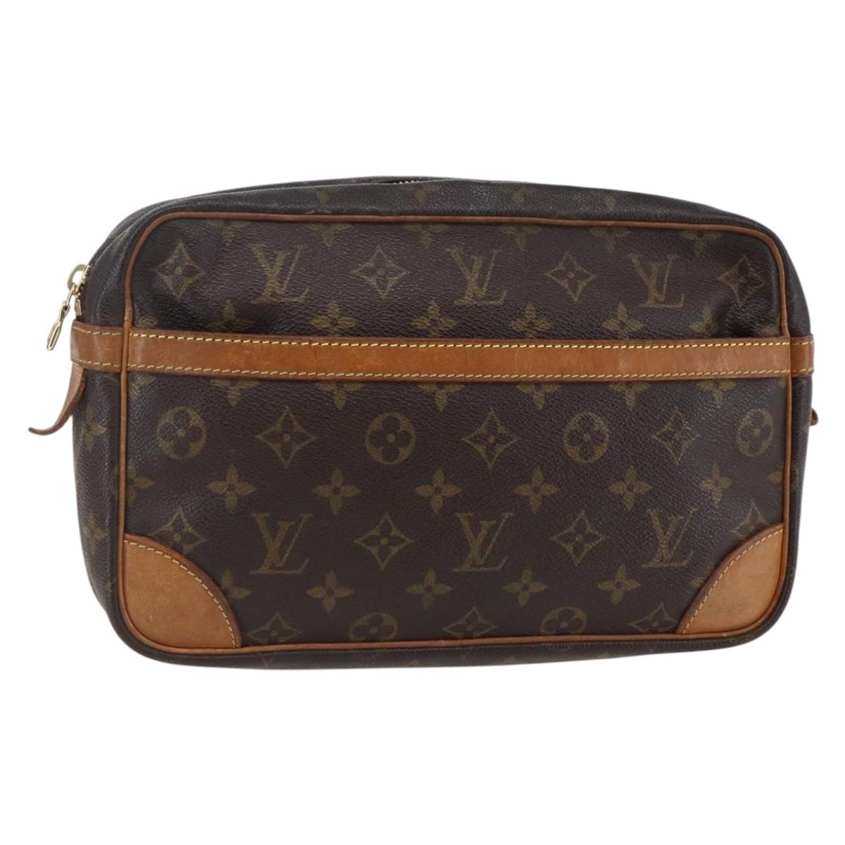 LOUIS VUITTON Monogram Compiegne 28 Clutch Bag M51845 LV Auth BA6646