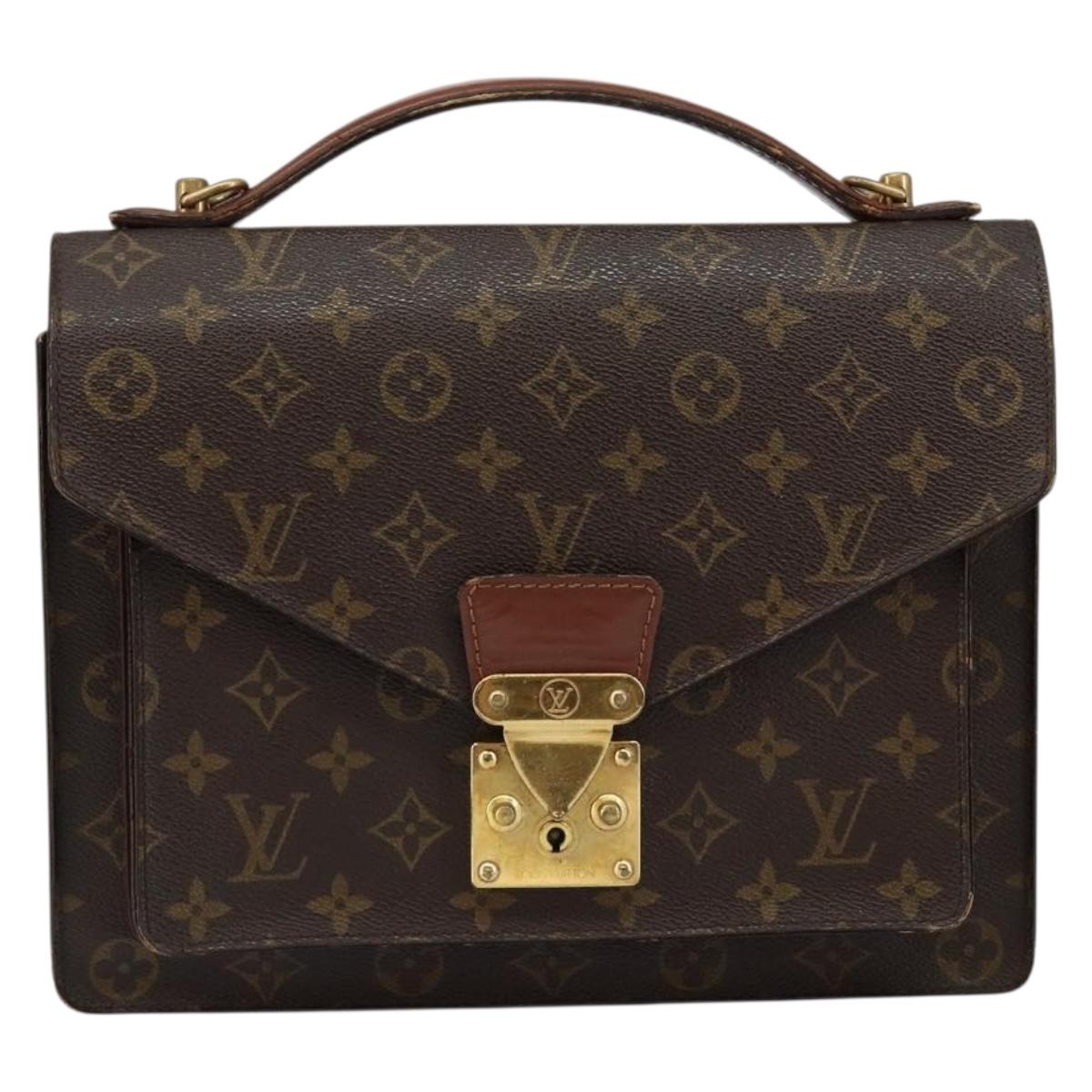 LOUIS VUITTON Monogram Monceau 28 Hand Bag M51185 LV Auth BA6649