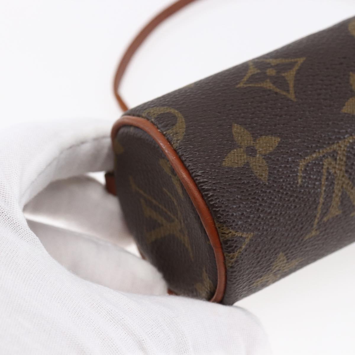 LOUIS VUITTON Monogram Papillon Pouch LV Auth BA6659