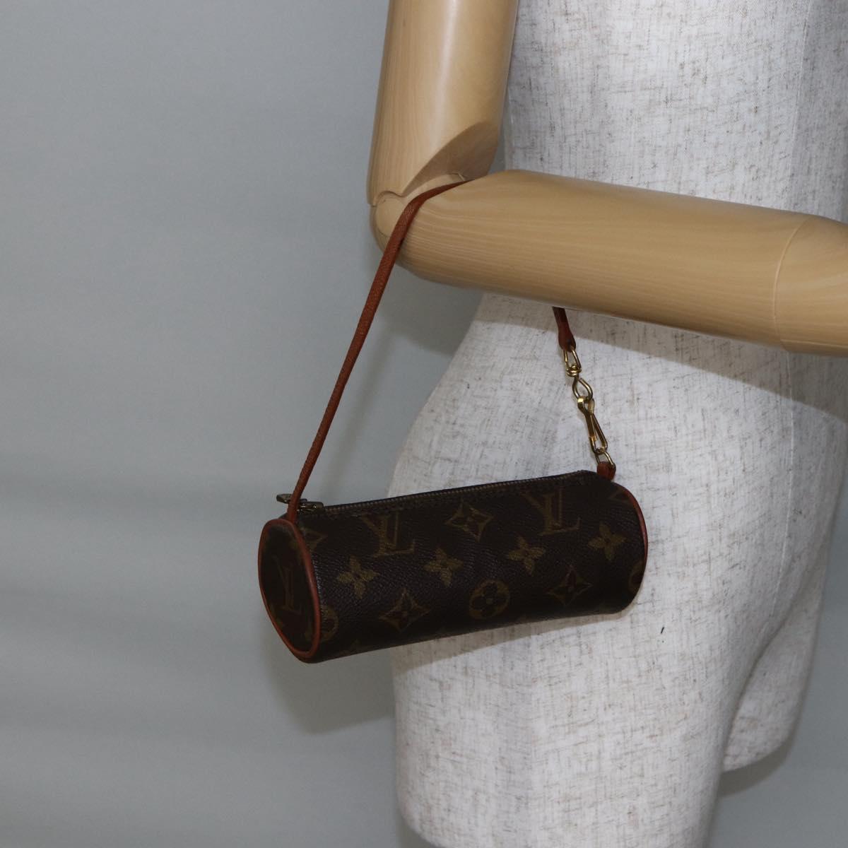 LOUIS VUITTON Monogram Papillon Pouch LV Auth BA6659